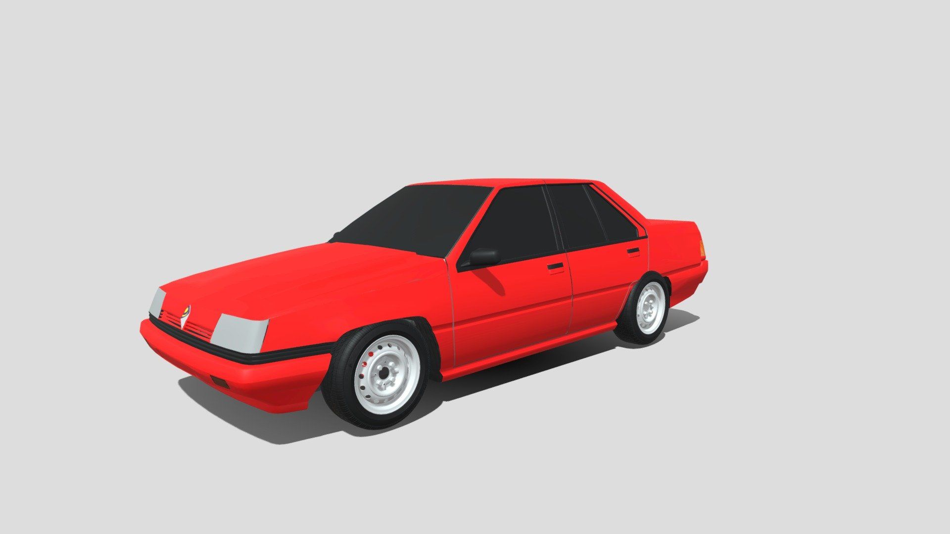 1920x1080 Proton Saga Car Red 1985 Free 3D Model By Zairiq 123 [7e8adb5]