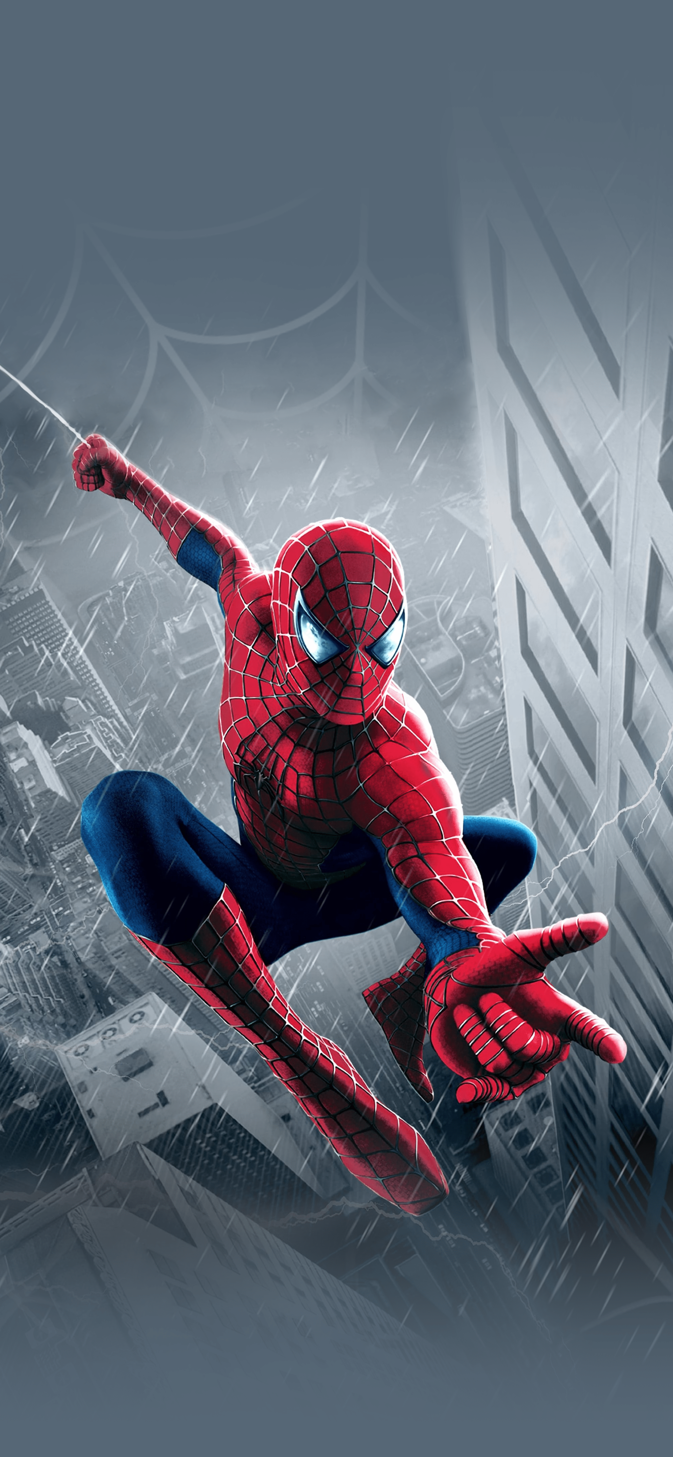 2160x4677 Removed The Text From Sam Raimi's Spider Man (2002) And Converted It Into A Mobile Wallpaper Format And Filled In The Gaps. [2160 X 3840] [2160 X 4677]