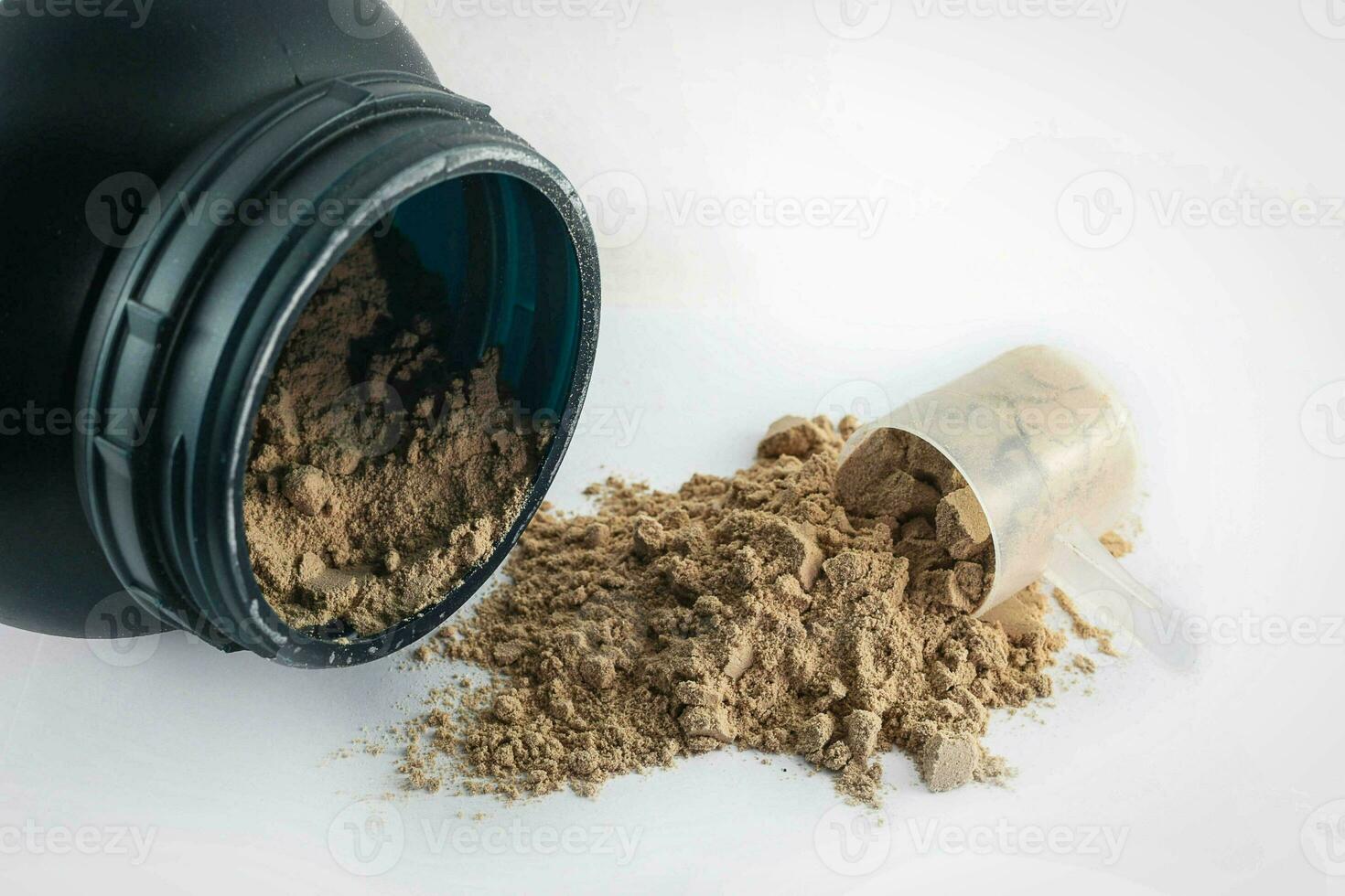 1470x980 Pile of protein powder isolated on white background. Powder without background