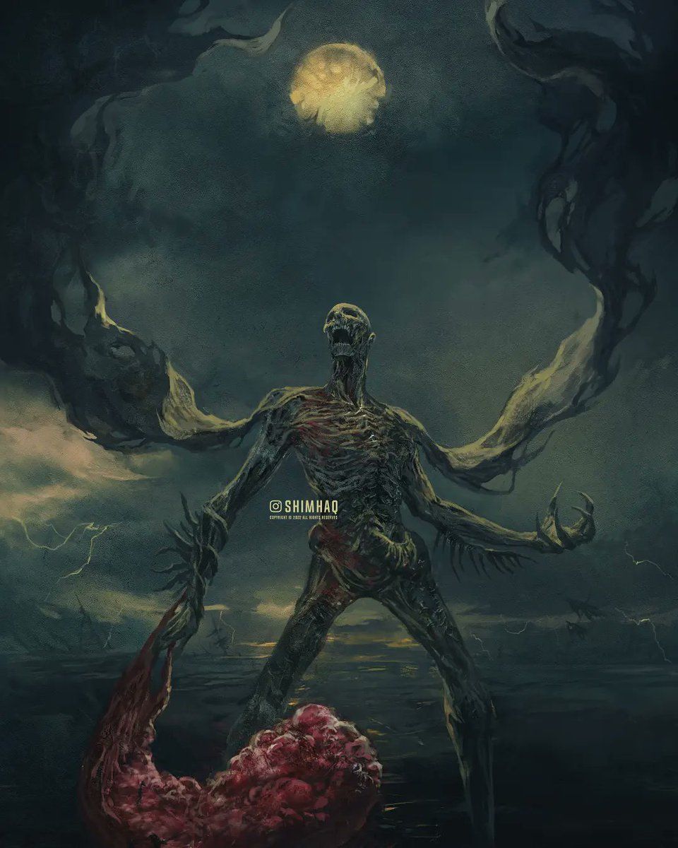960x1200 Fan art. Bloodborne of Kos Artist: @shimhaq