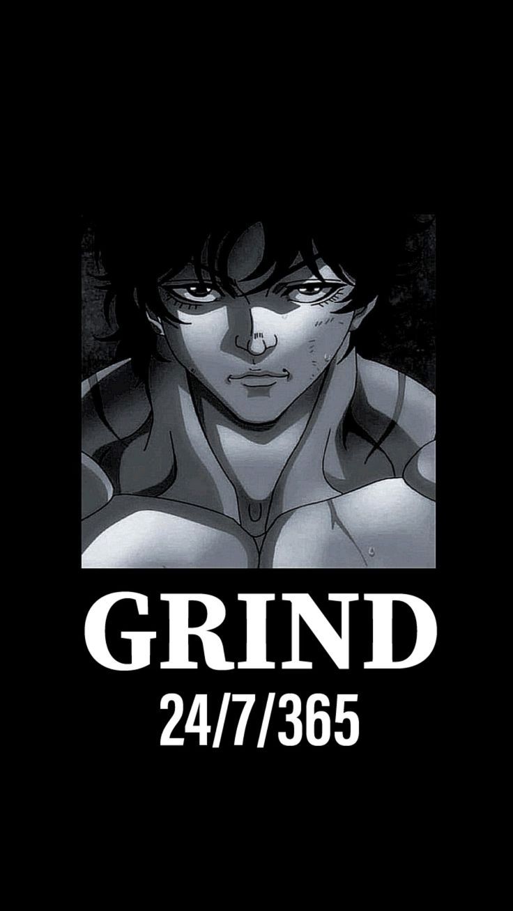 736x1308 Baki Grind, Black wallpaper