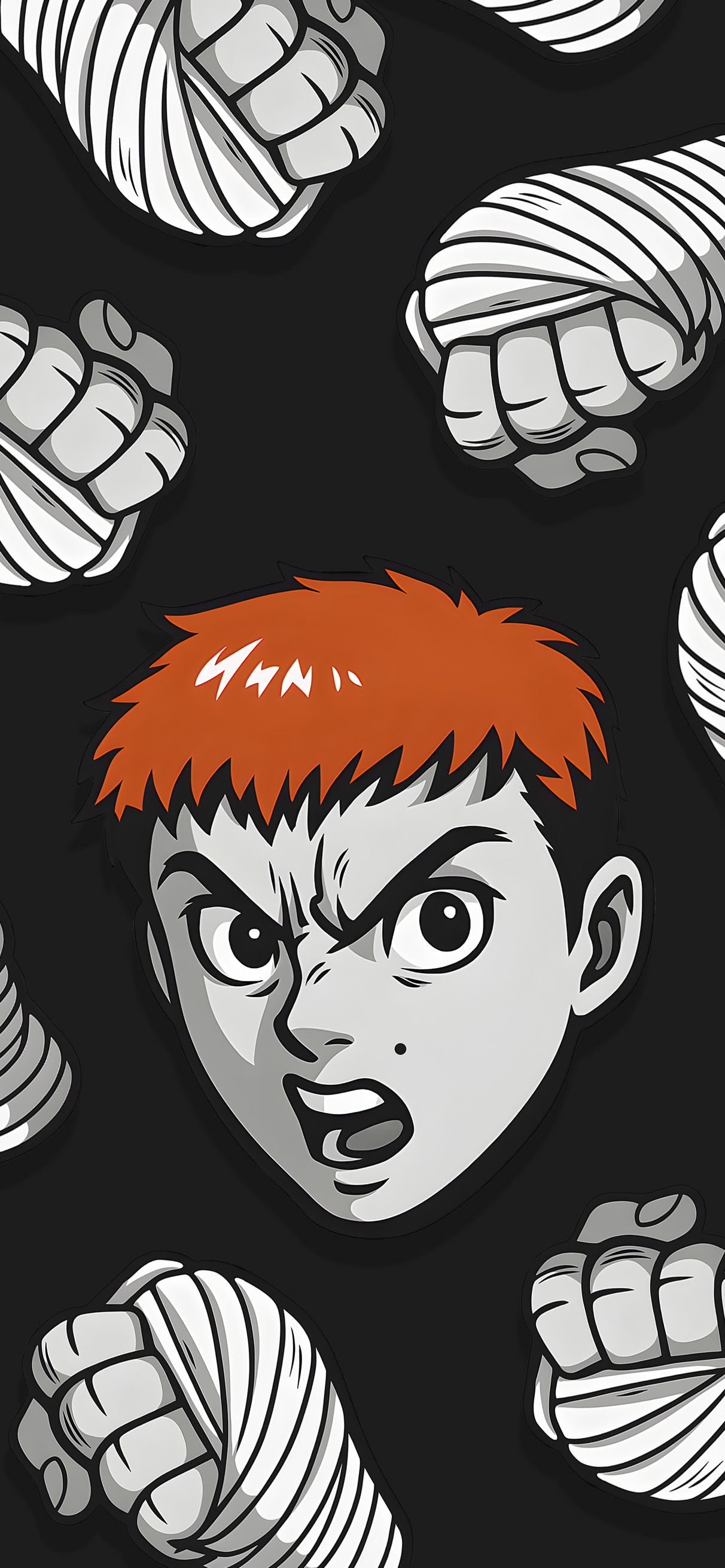 1212x2622 Baki The Grappler Baki Hanma Dark Wallpaper