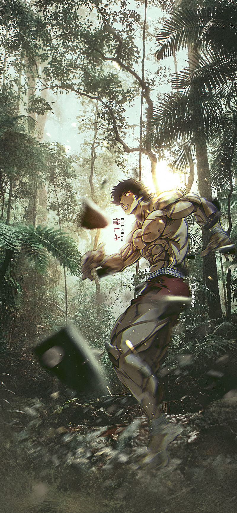 800x1732 HD hanma baki wallpaper