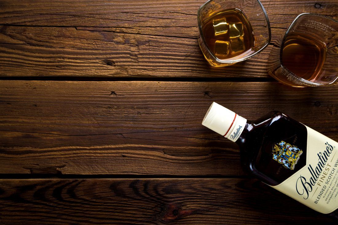 1100x733 Whisky Glasses Royalty Free