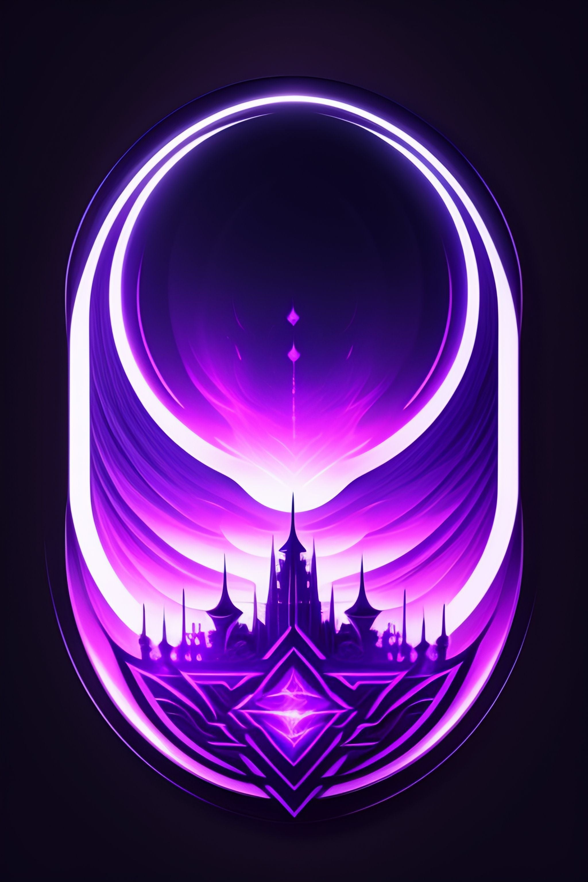 2048x3072 Lexica, logo, symbolism, purple, black background, void eyes, professional, artstation, black gradient, trending, 8k, high contrast