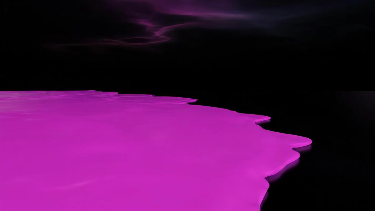 1244x700 Pink Substance Rests Against Dark Void at Night