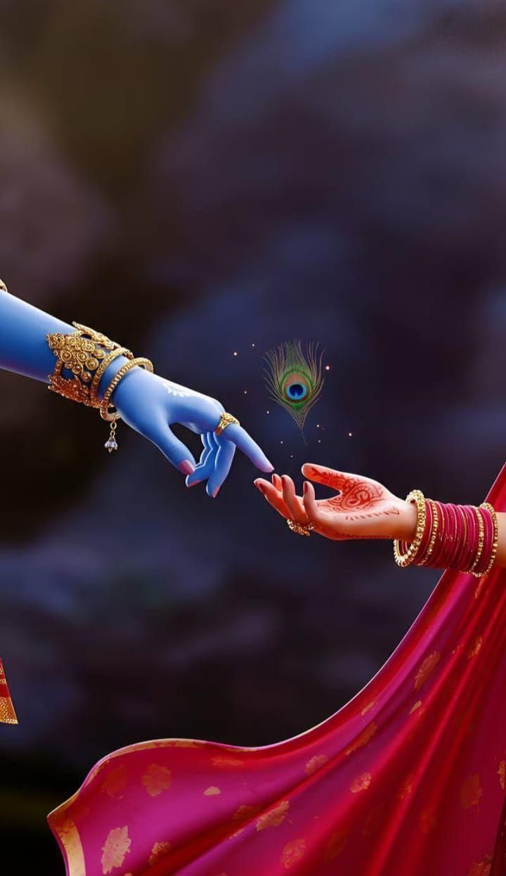 720x1246 Radha Krishna Hands Image