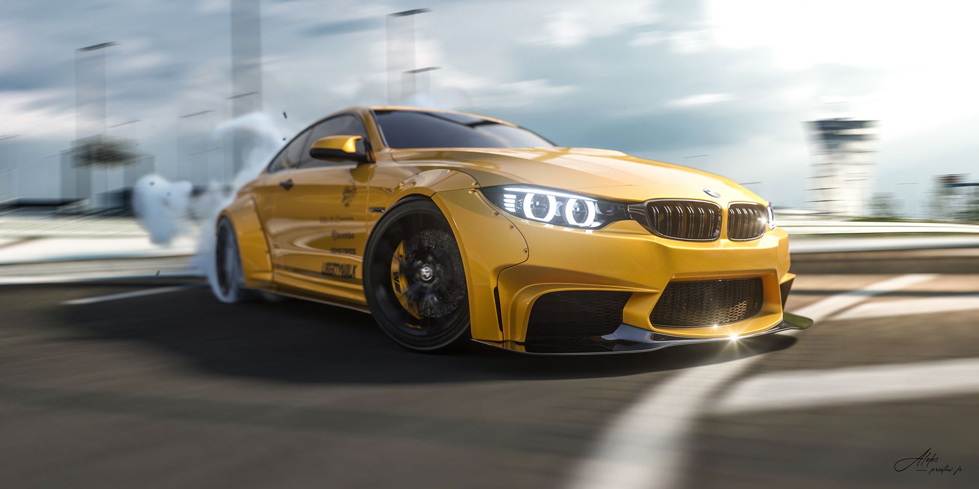 1920x960 BMW M4 Liberty Walk. CGI (6). Image - Behance