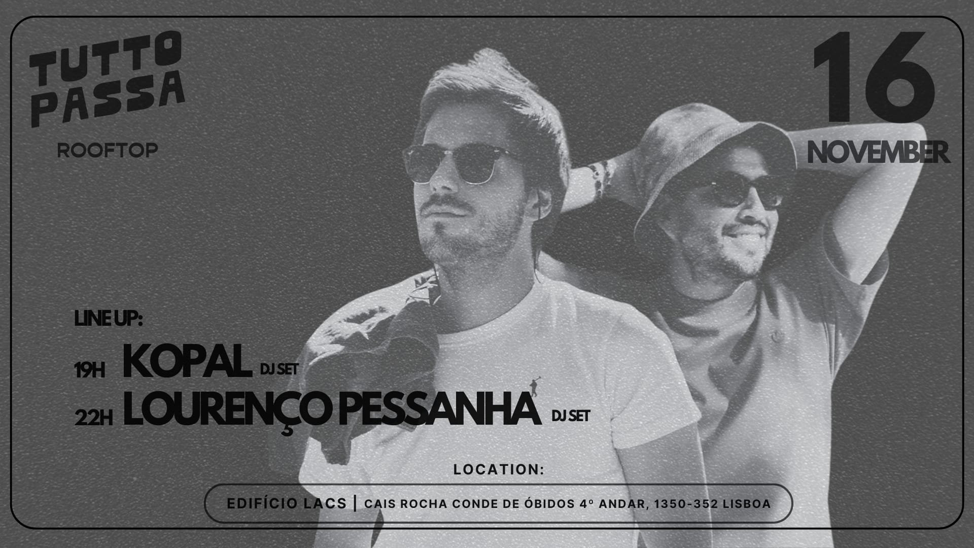 1920x1080 Tutto Passa Rooftop. Dj Kopal & Dj Lourenço Pessanha, Lisboa · Shotgun Tickets