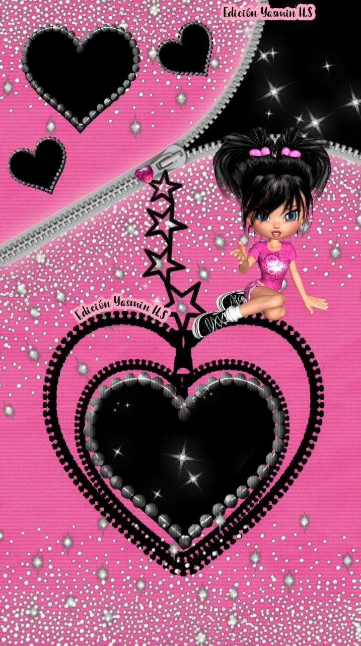 717x1280 2000s heart wallpaper. Mcbling phone wallpaper, Pink gothic curlz wallpaper, Pink background