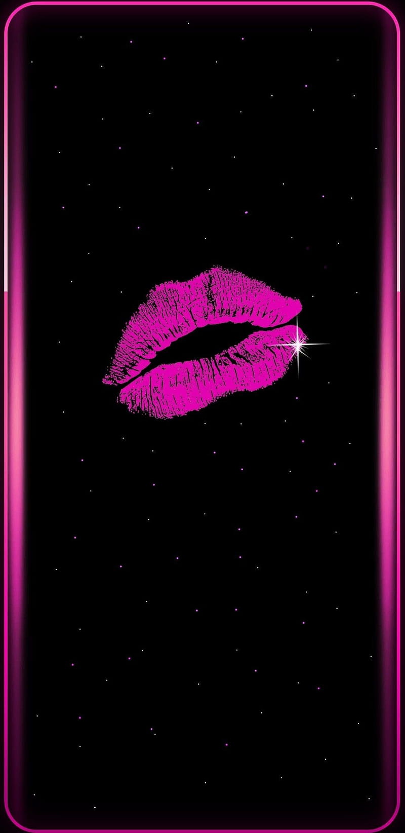 800x1644 Pink Lip, girly, glow, kiss, love, mouth, pretty, HD phone wallpaper