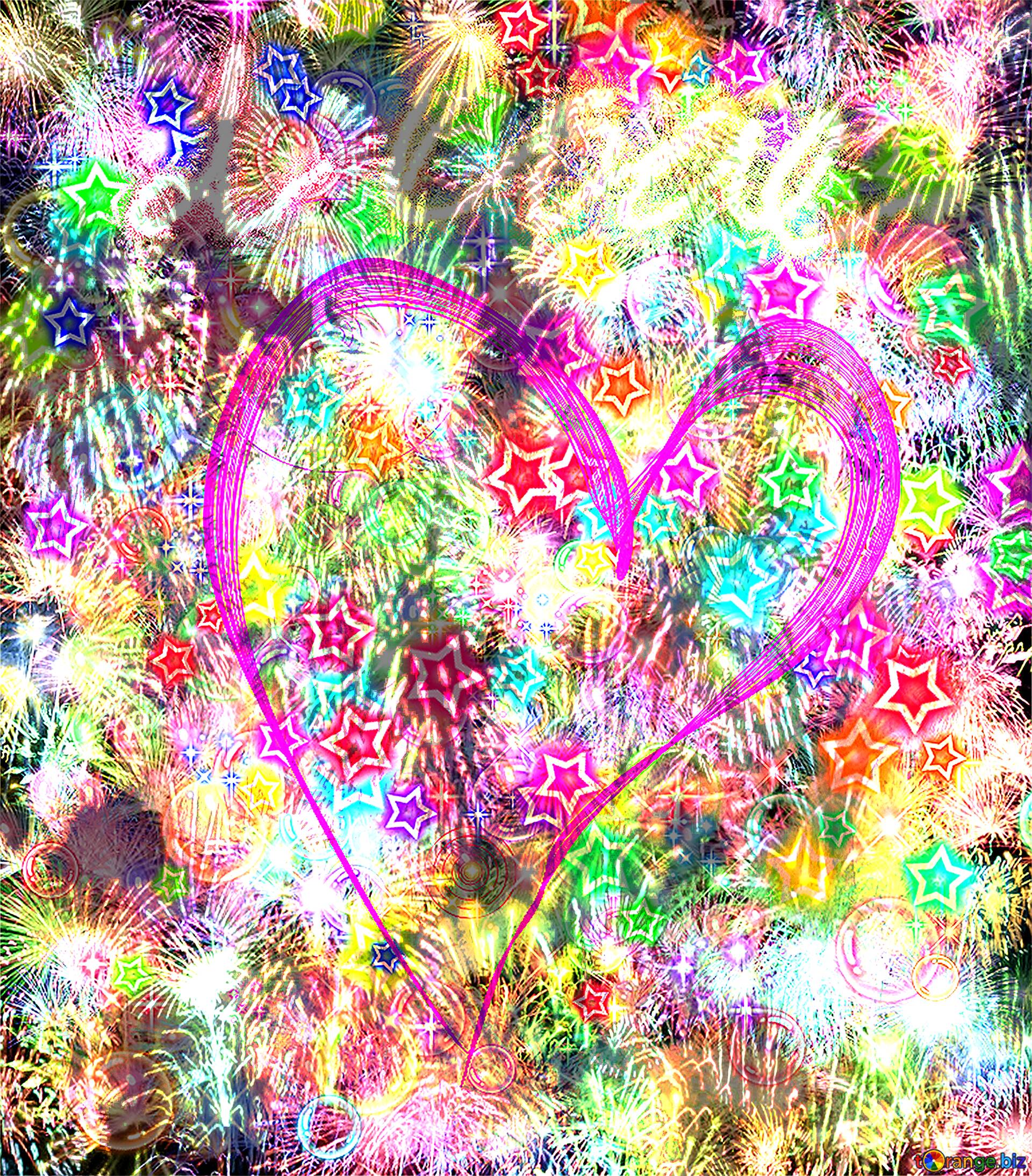1920x2189 Background love heart Fireworks texture overlay bokeh background №170997
