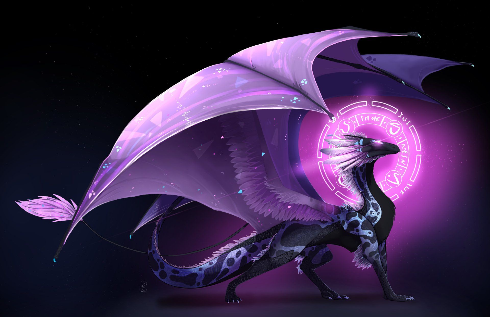 1920x1243 Enchanted Neon Dragon
