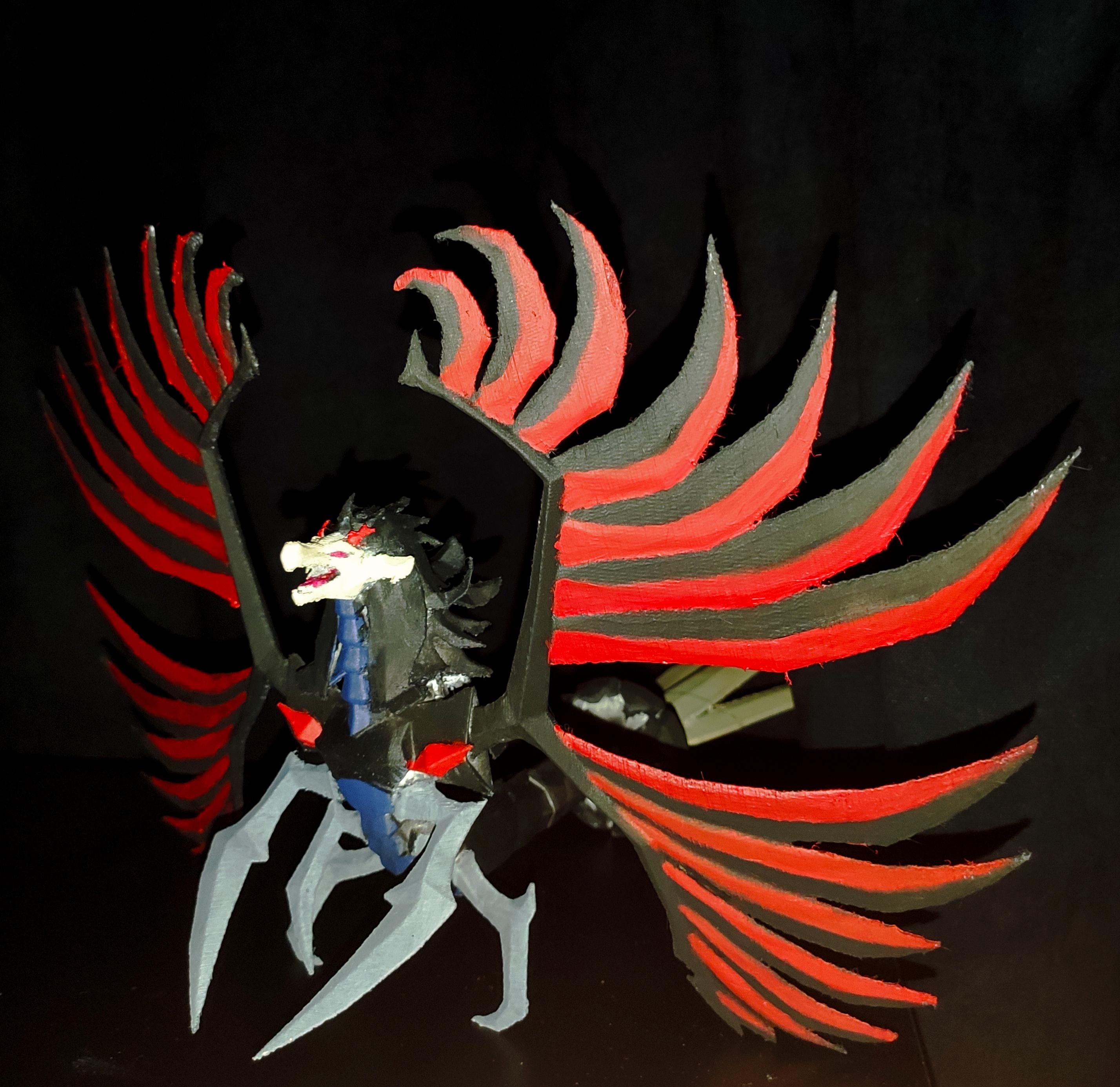 2856x2771 A Black Winged Dragon Figure I Made Myself, Hope You Like It