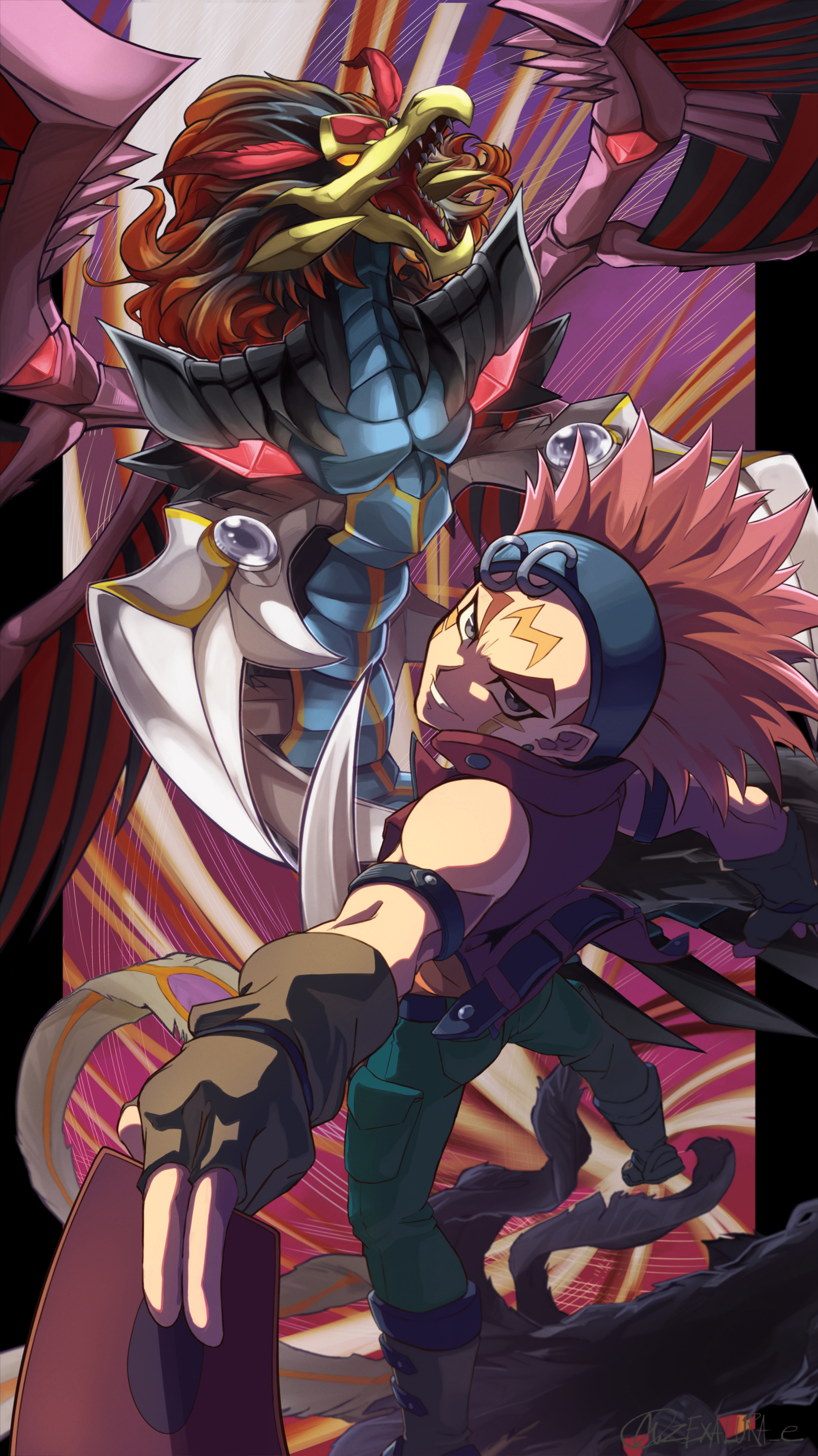 2303x4096 Black Winged Assault Dragon Gi Oh! 5D's Anime Image Board