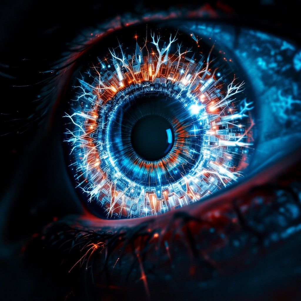 1024x1024 Free Mechanical Eye Awakens Image, Cyberpunk, Mechanical