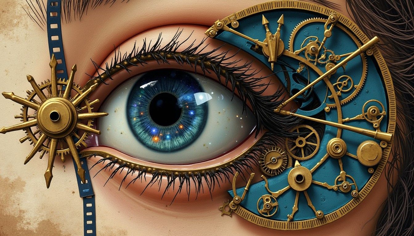 1344x768 Free Mechanical Eye Ornament Image, Mechanical, Ornate