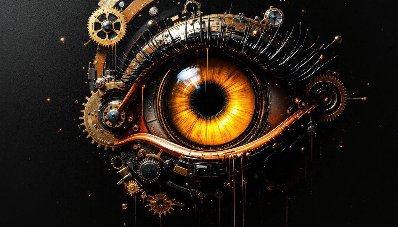 1344x768 Free Mechanical Eye Dreams Image, Mechanical, Eye