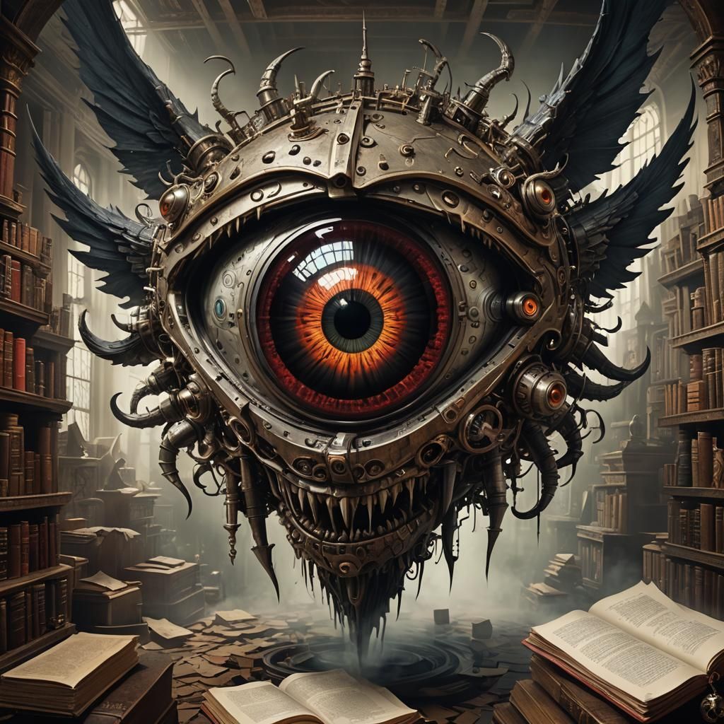 1024x1024 Beholder Mechanical Eye with Wings