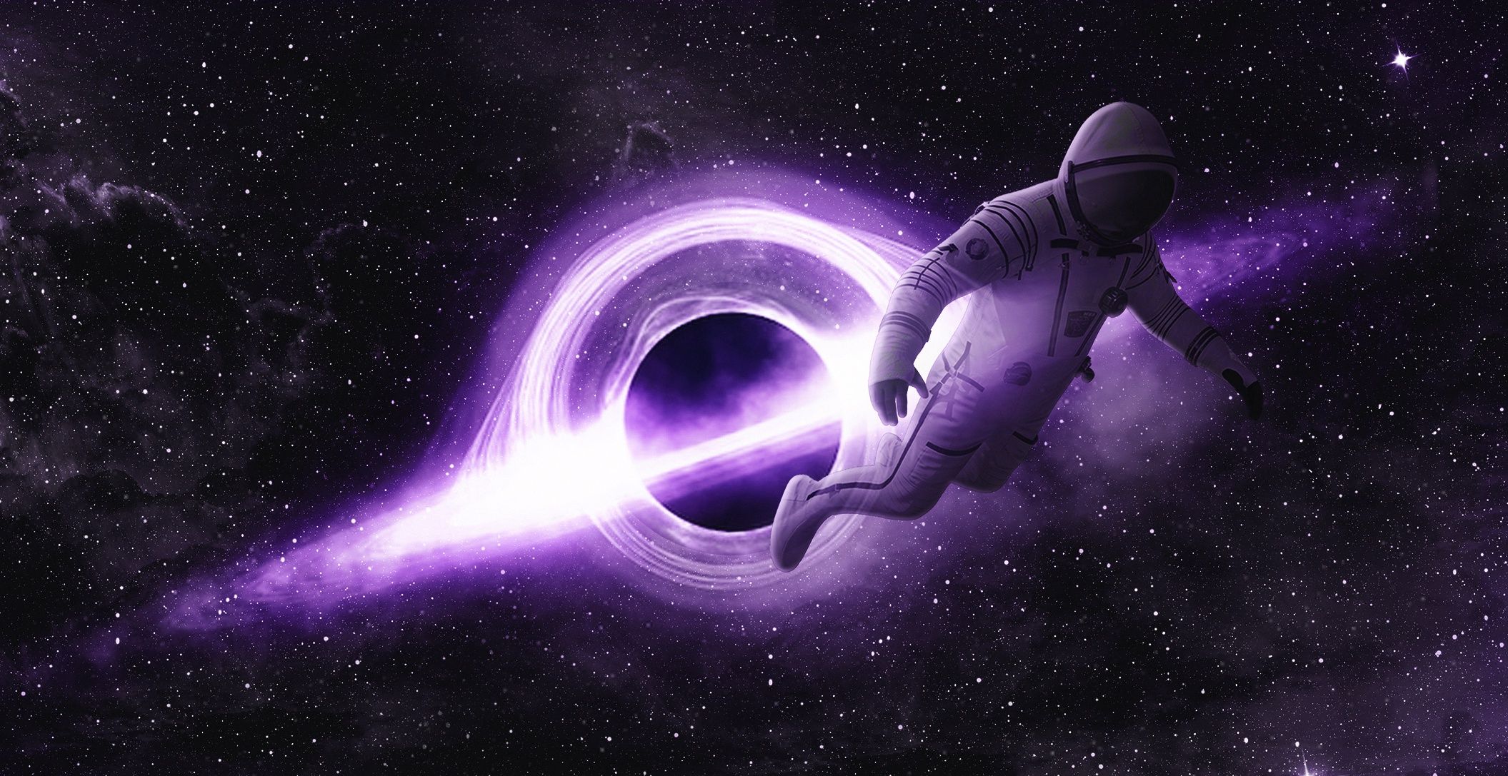 2111x1087 Download Star Space Black Hole Sci Fi Astronaut HD Wallpaperx1087