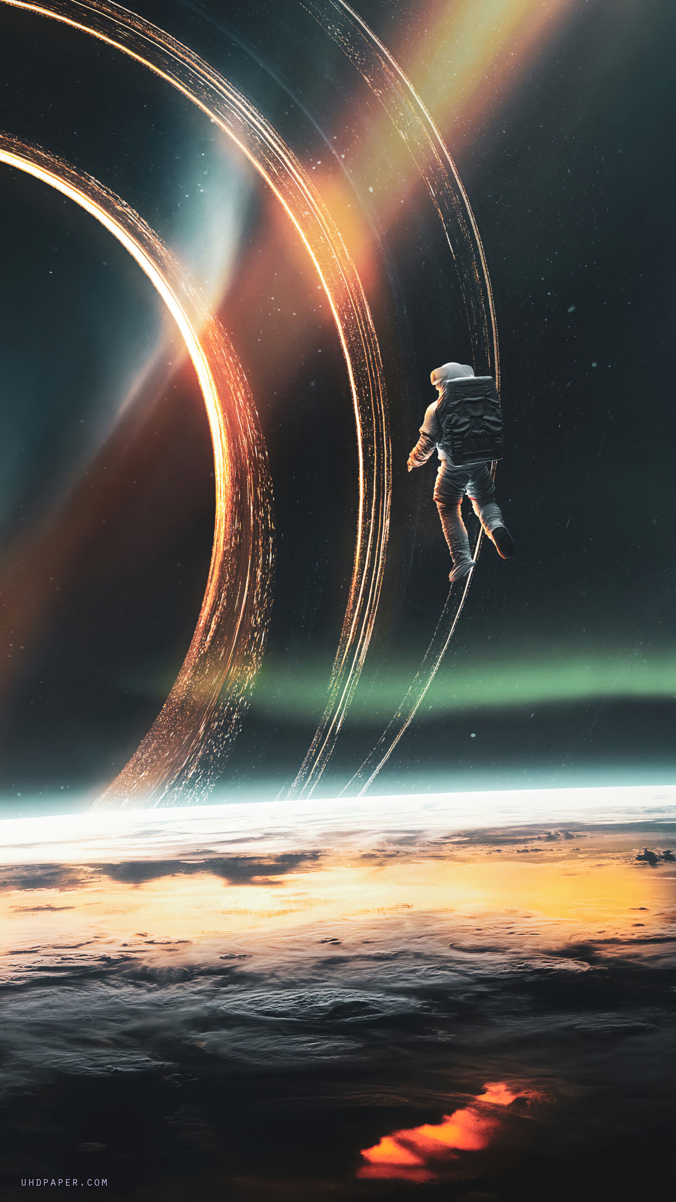 2160x3840 Space Black Hole Astronaut Space 4K Wallpaper iPhone HD Phone f