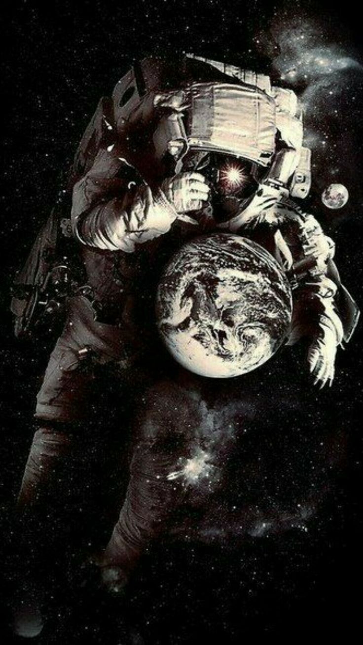 736x1308 It's A Small World After All by nicebleed. Black background astronaut gear, Astronaut black hole