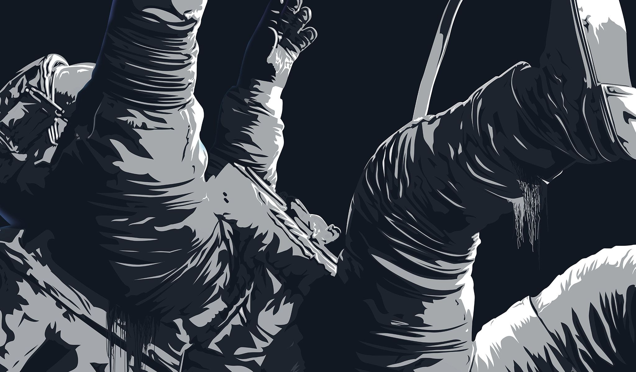 2048x1200 Death By Blackhole: Astronaut Art Illustration