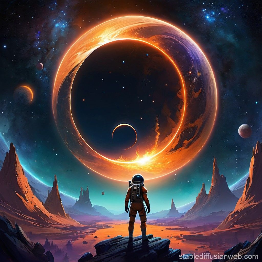 1024x1024 Astronaut Holding Black Hole. Stable Diffusion Online