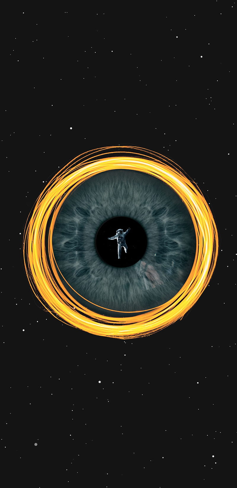 800x1644 Black Hole, astronaut, cosmos, earth, falling, nasa, space, HD phone wallpaper