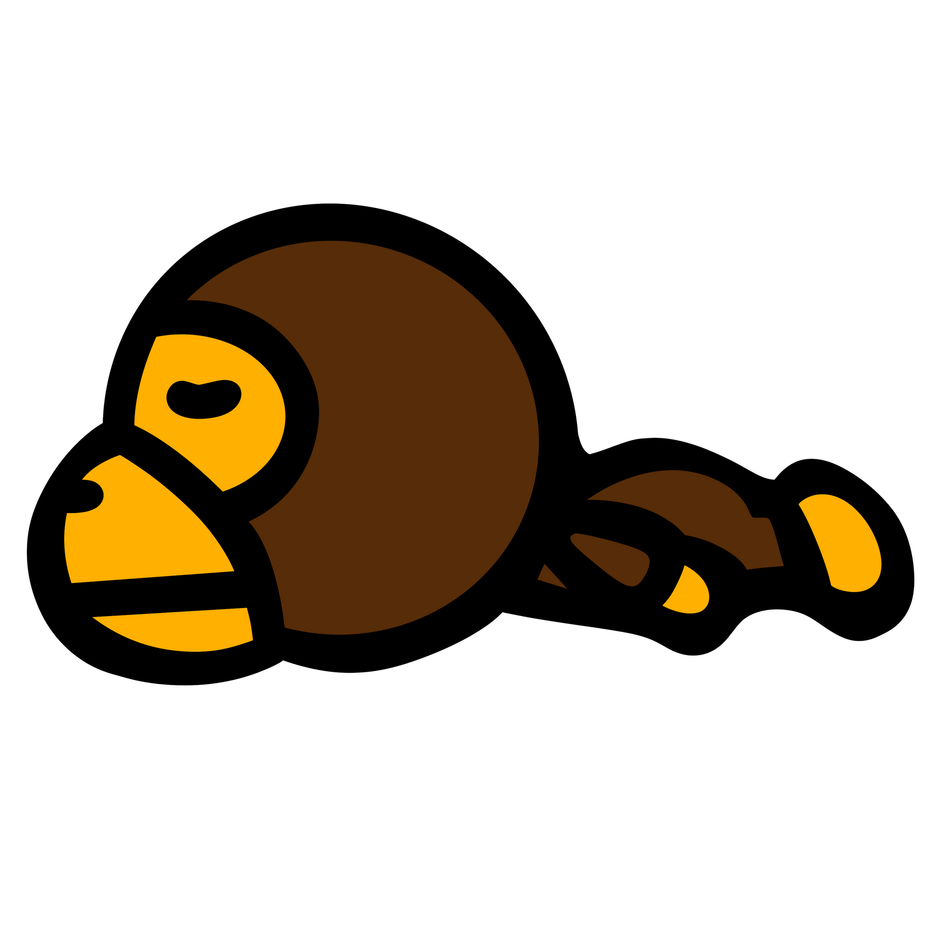1920x1920 Monkey Sleeping Wallart