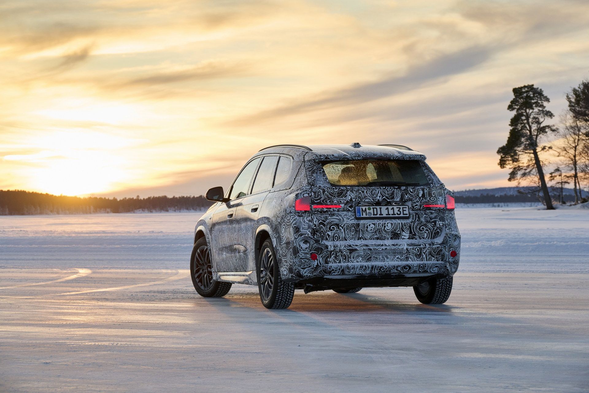 1920x1280 BMW iX1 Teased During Winter Testing With Dual Electric Motors