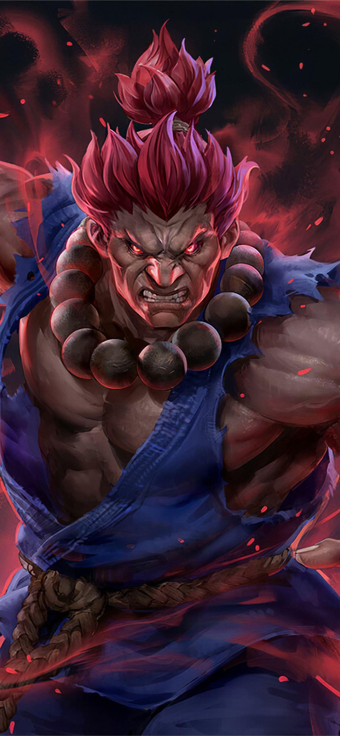 1125x2436 akuma street fighter artwork iPhone X Wallpaper Free Download