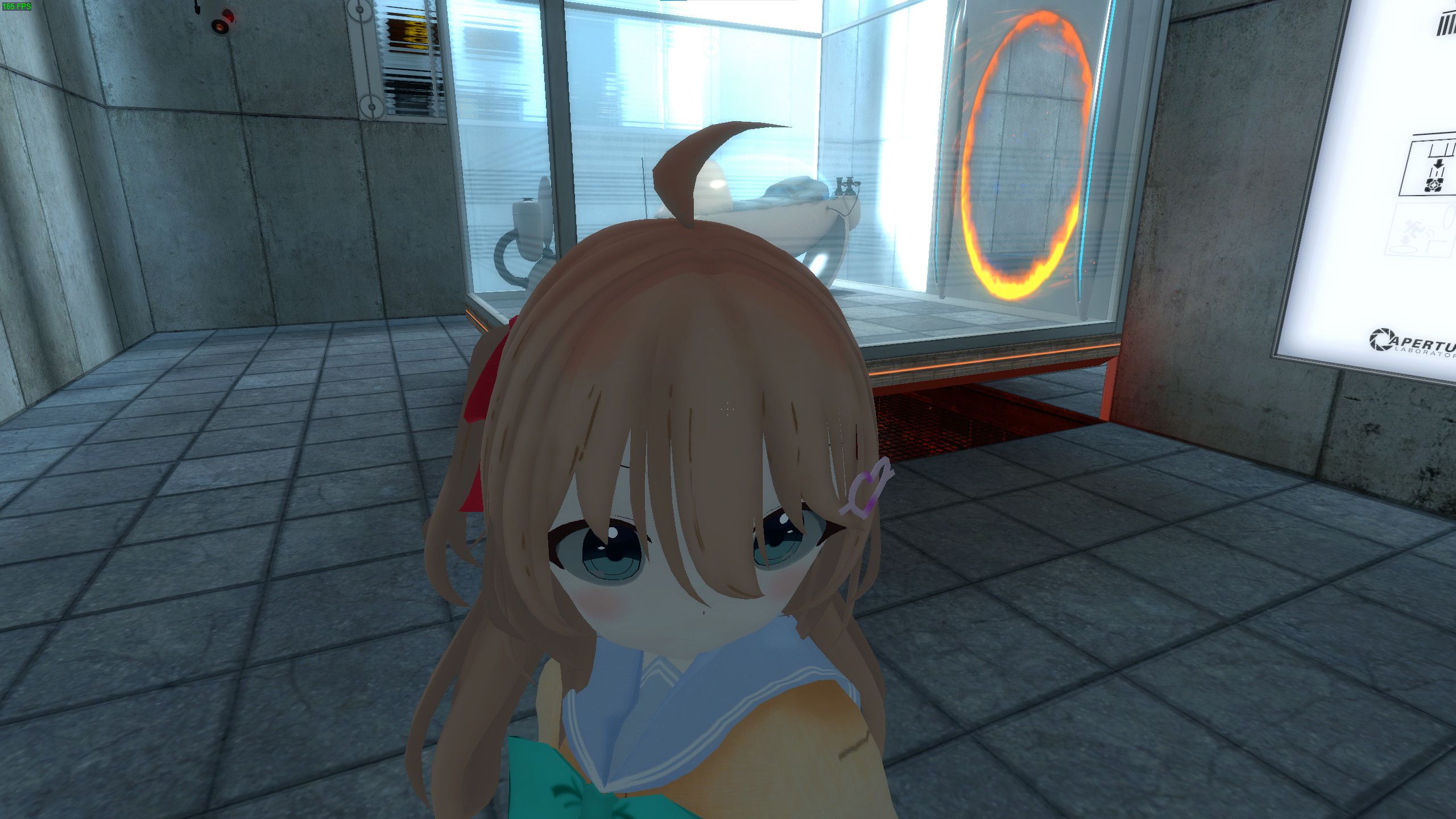 2560x1440 Neuro Sama In Portal Mod For Portal