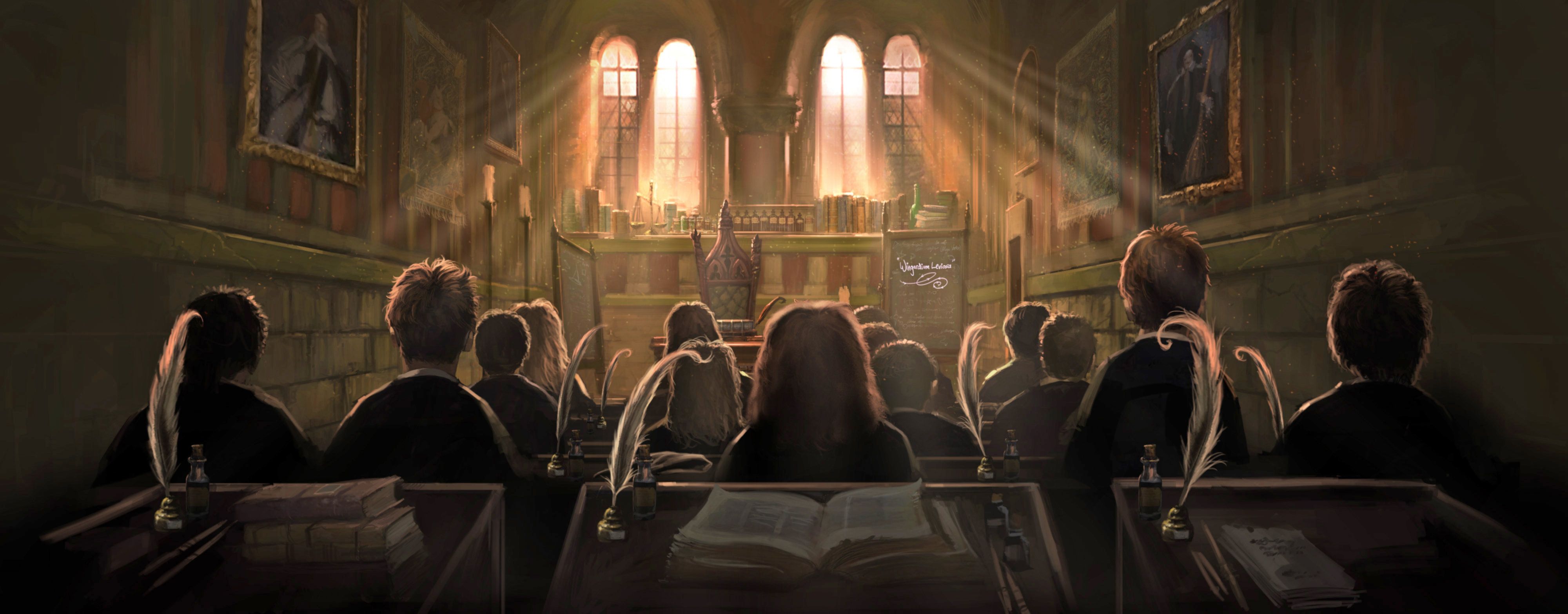 4000x1567 Harry Potter. Hogwarts School Subjects