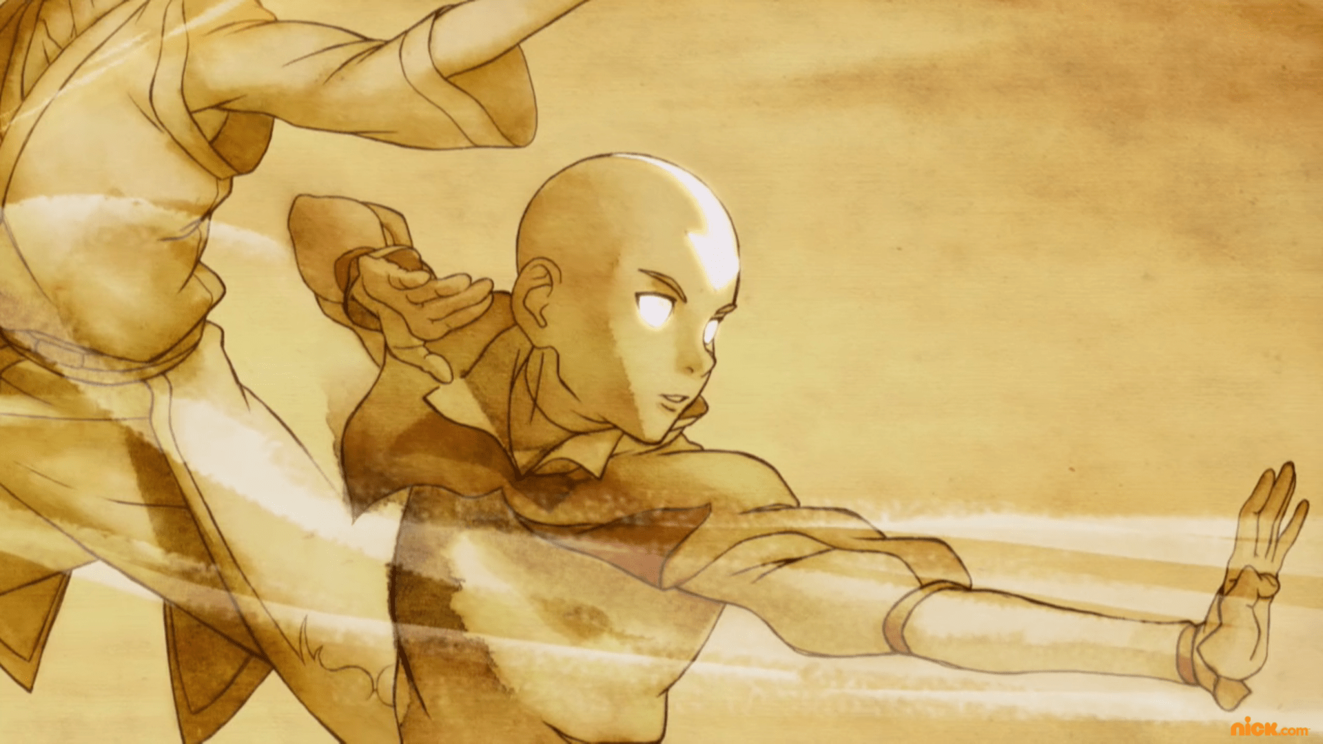 1920x1080 Aang in Action: HD Wallpaper from Avatar: The Legend of Korrax1080