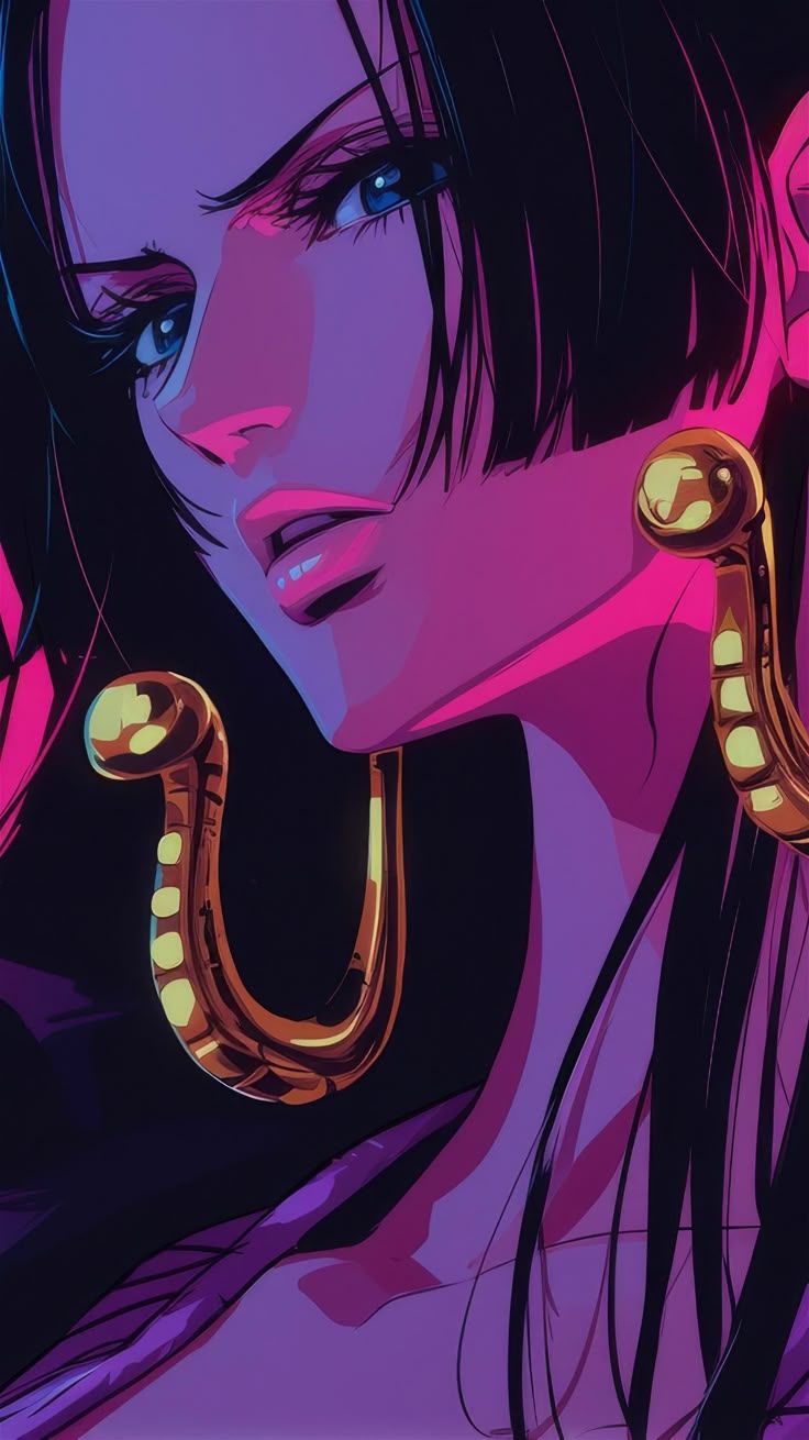 736x1310 4k HD Wallpaper: Boa Hancock in Neon Glow