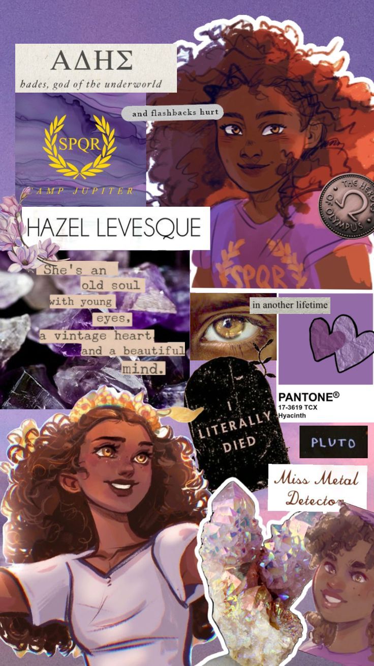 736x1308 hazellevesque #hazel #heroesofolympus #purple #aesthetic #percyjackson #vintage #books #pluto