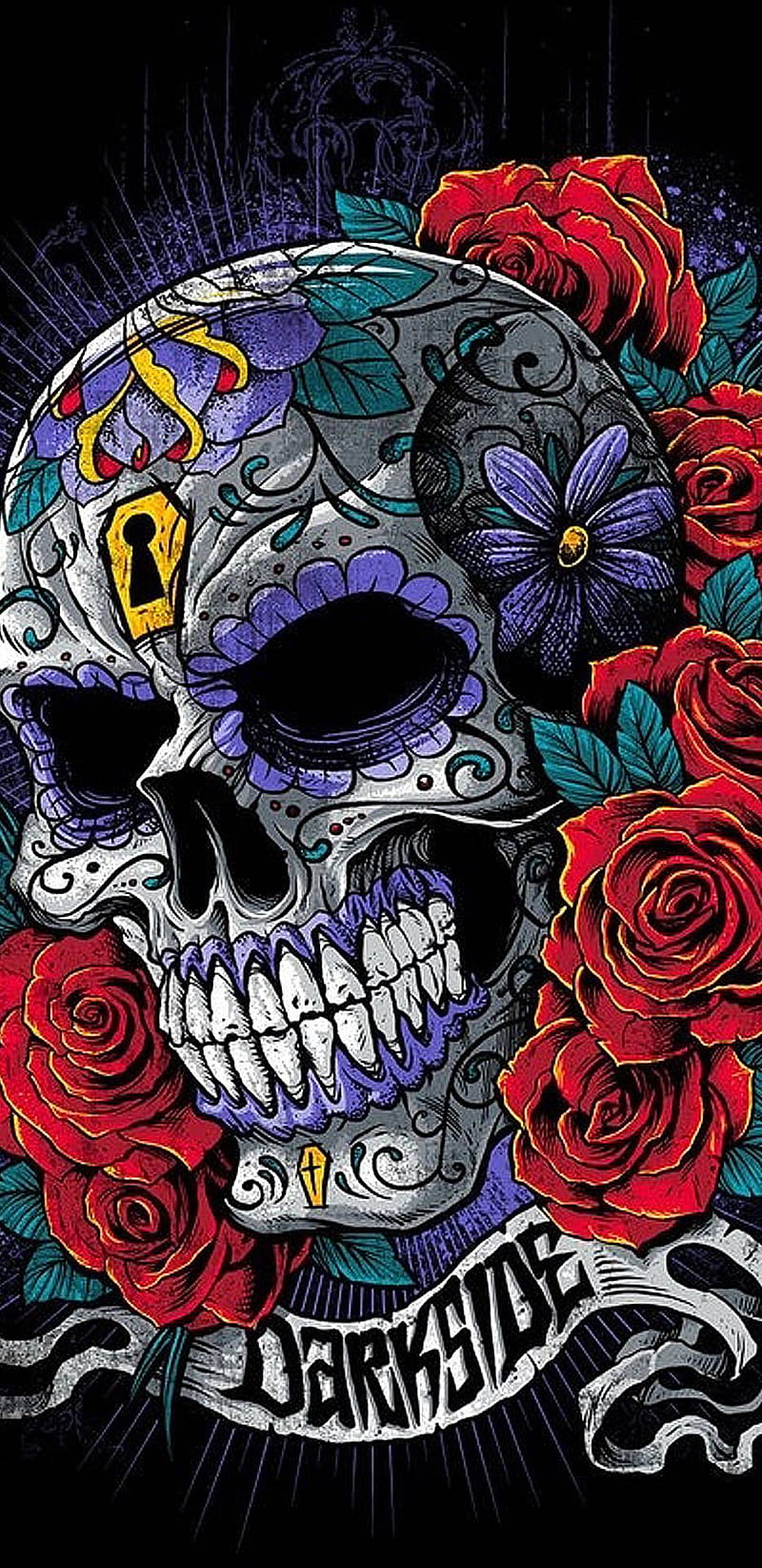800x1645 Darkness, skulls, skull, punk, rockets, life, love, sugar, scull, white, tour, HD phone wallpaper