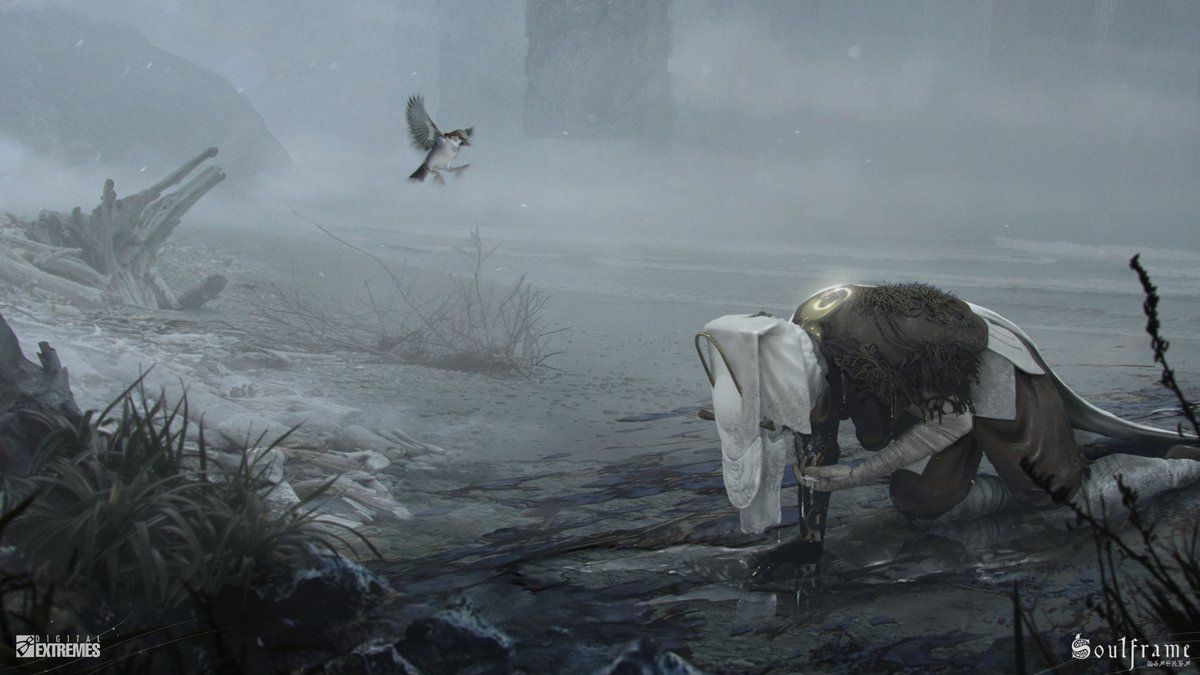 1200x675 Upon distant shores, the Envoy awakens. Join Soulframe's dev team as they explore the themes behind this piece of concept art: Desktop and mobile wallpaper here