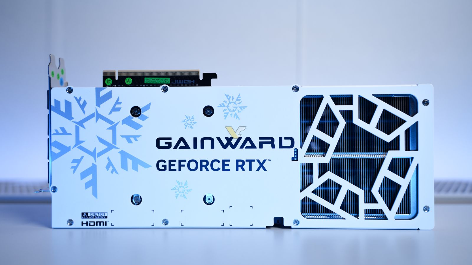 1600x900 GAINWARD reveals GeForce RTX 5090D FROST graphics card with snowflake design