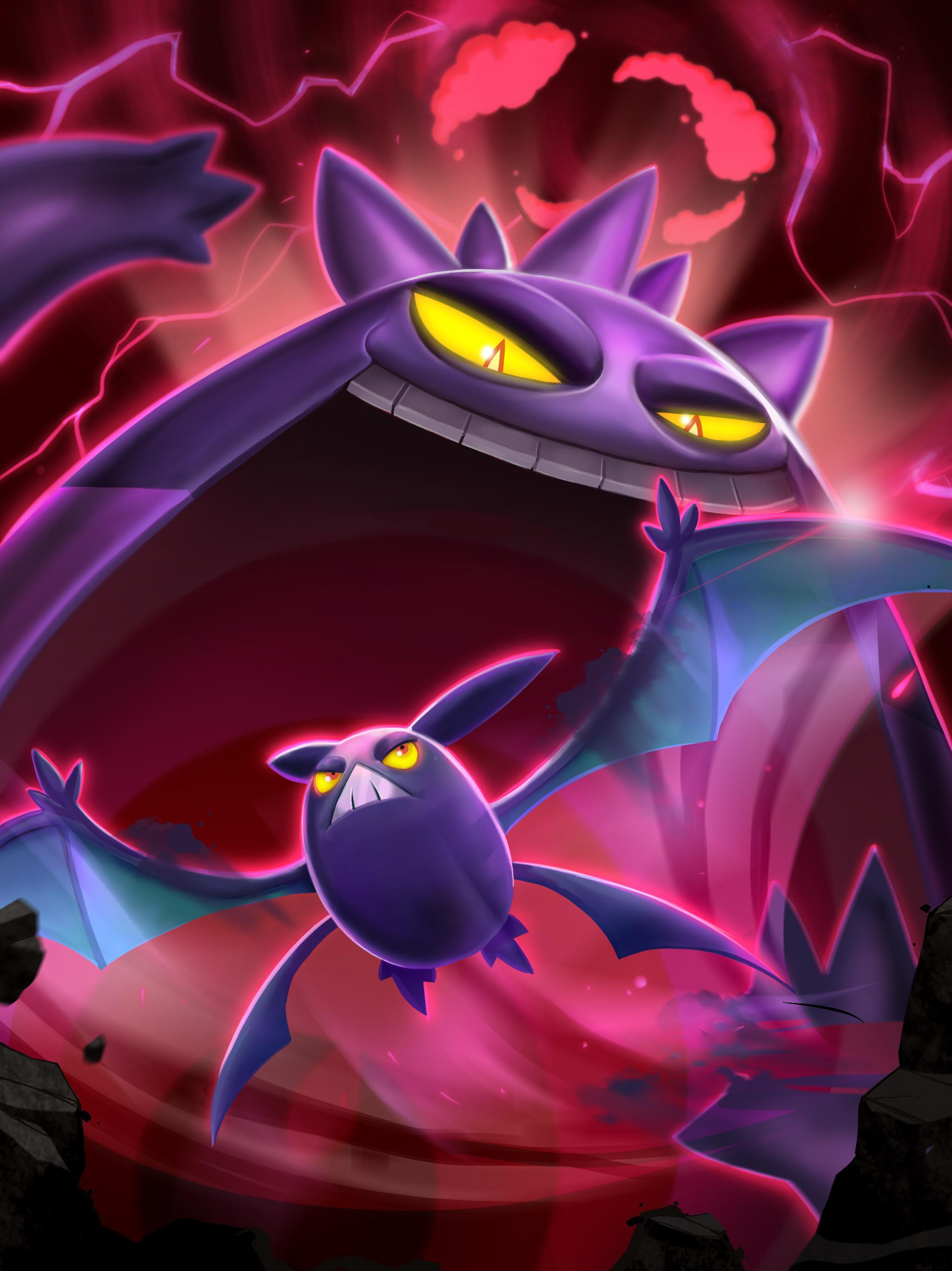 2048x2732 GigantaMax Gengar vs Crobat!