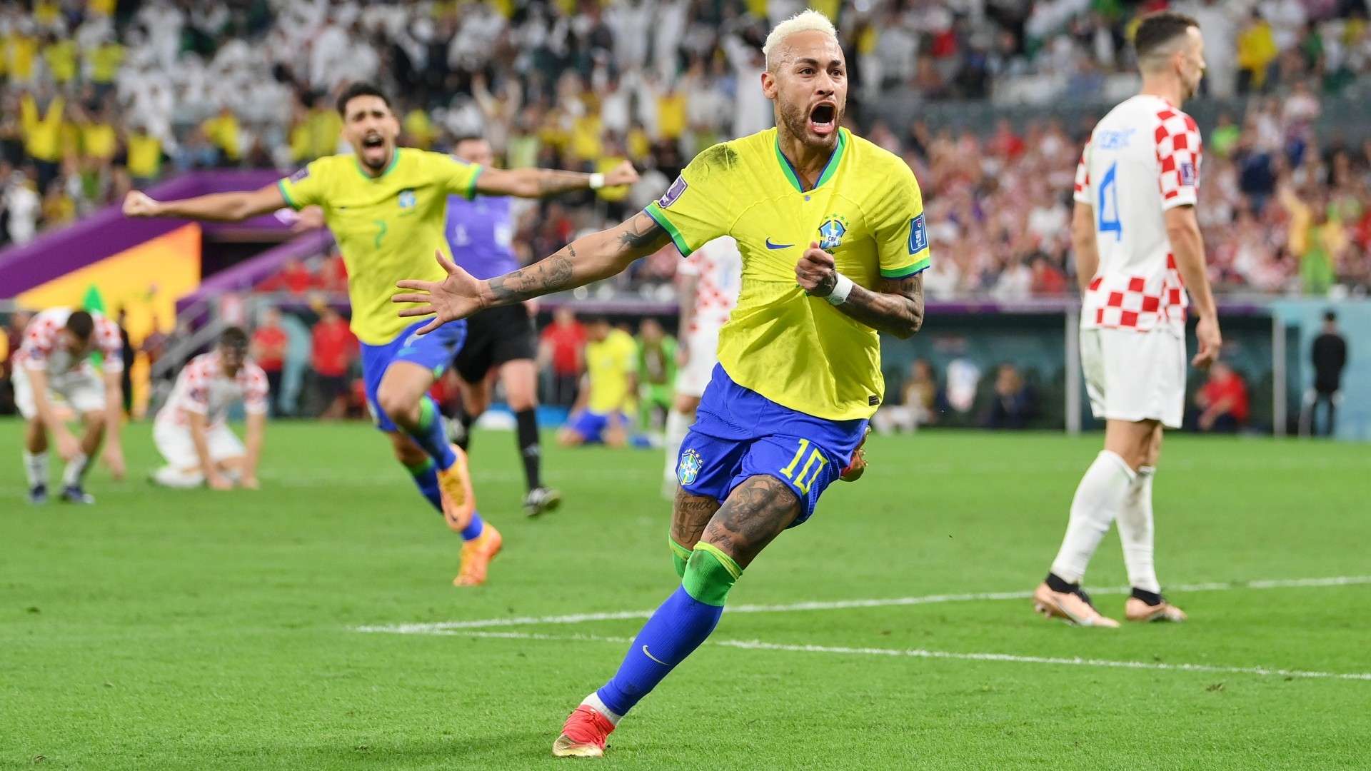 1920x1080 WATCH: Unstoppable! Neymar Finally Opens Scoring With Stunning Extra Time Goal Against Croatia In Tense World Cup Quarter Final Battle