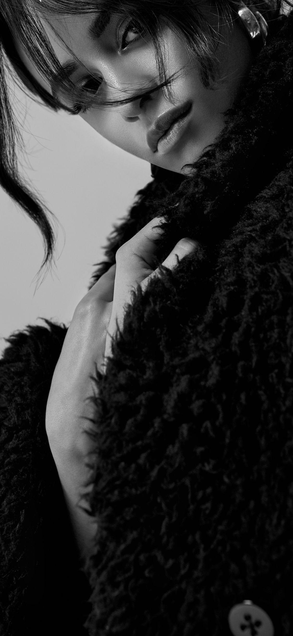 1125x2436 Camila Cabello Fault Magazine Photohoot Monochrome 2018 iPhone X