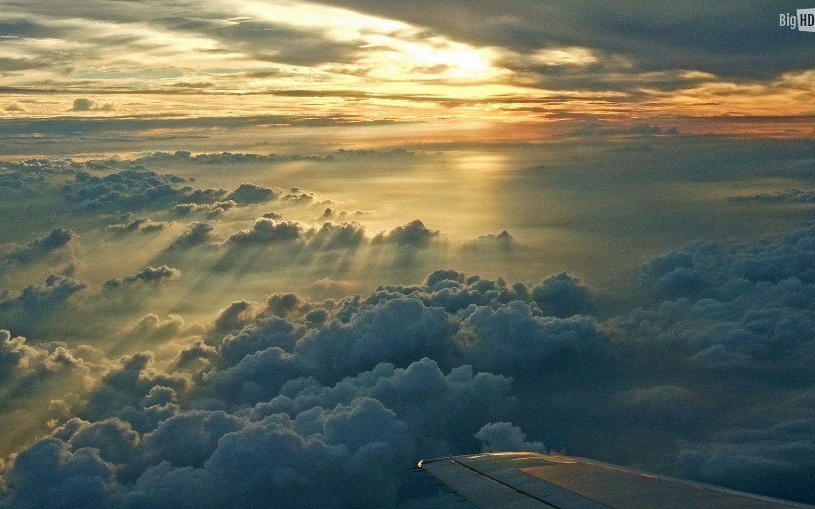 1680x1050 Free download sunset above the clouds HD wallpaper [1920x1080]