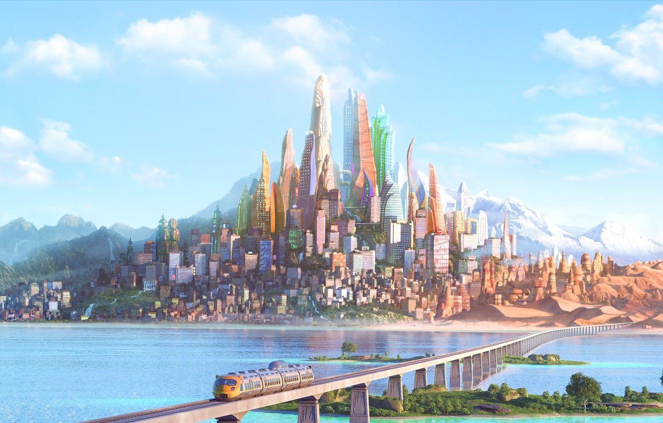 1332x850 Wallpaper The city, Cartoon, Zootopia, Zeropolis image for desktop, section фильмы