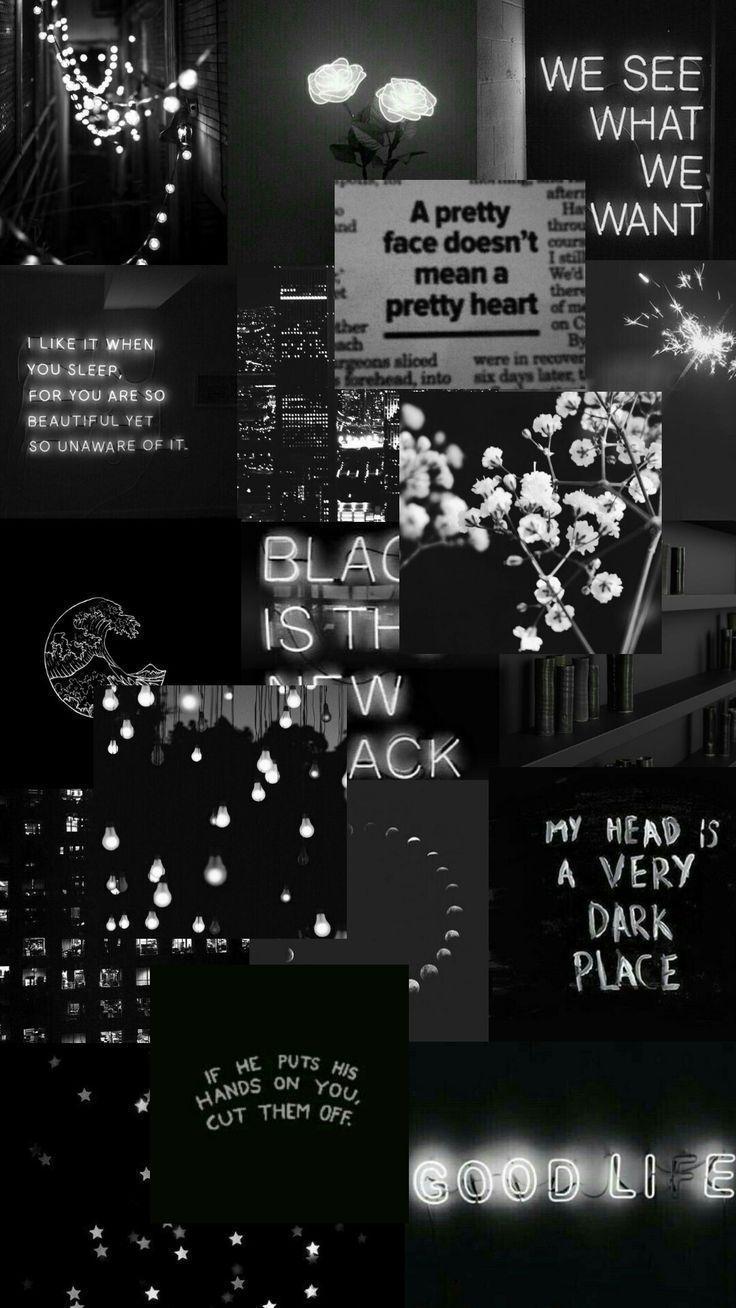 736x1308 Aesthetic Black Place Wallpaper