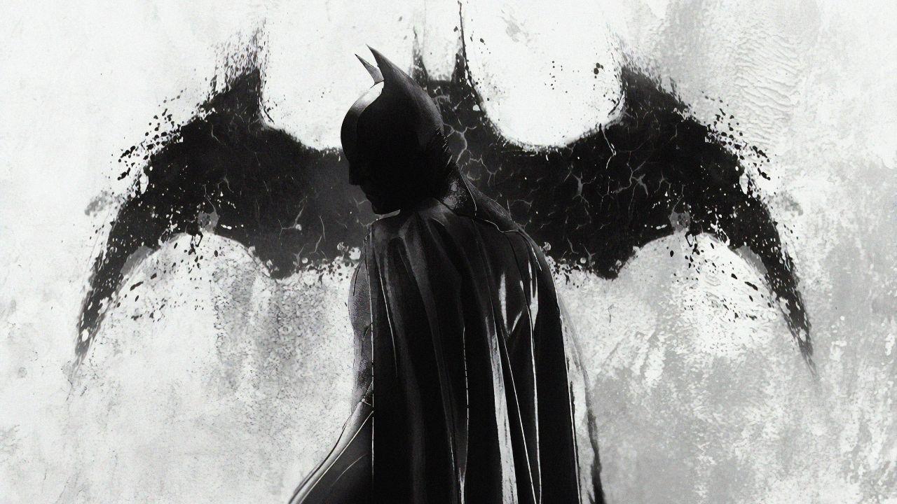 1280x720 Wallpaper Batman, Artwork, Monochrome, 4K, Creative Graphics