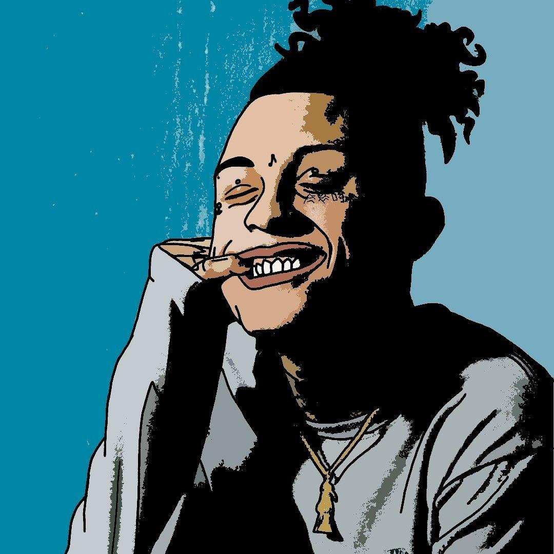 1080x1080 Lil Skies Cartoon Wallpaper