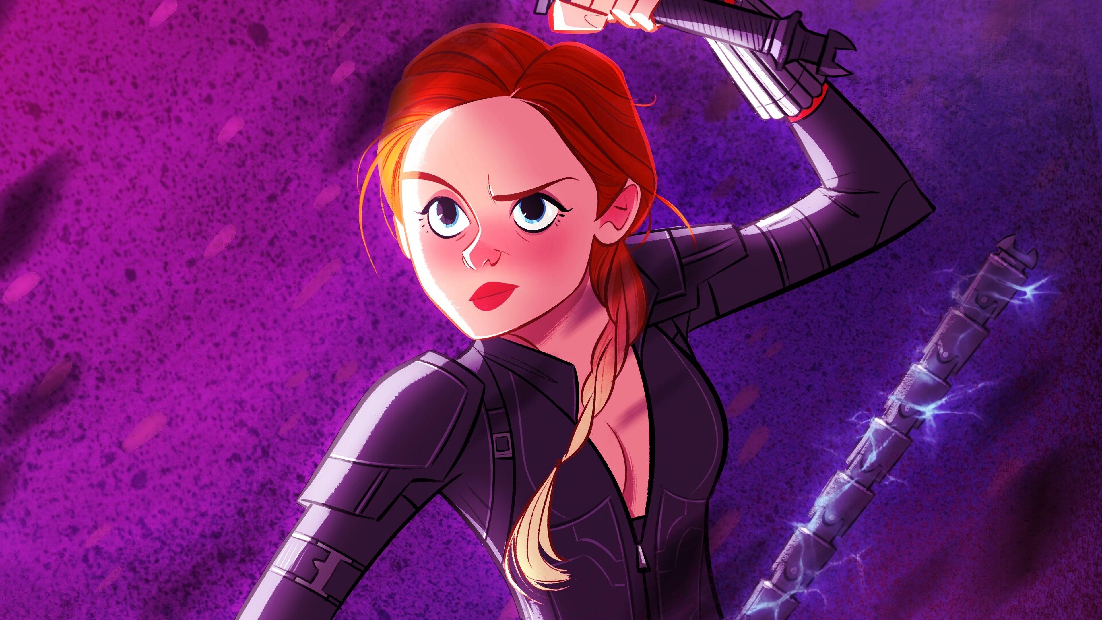 3840x2160 Wallpaper 4k Black Widow Avengers Endgame Cartoon Art 4k
