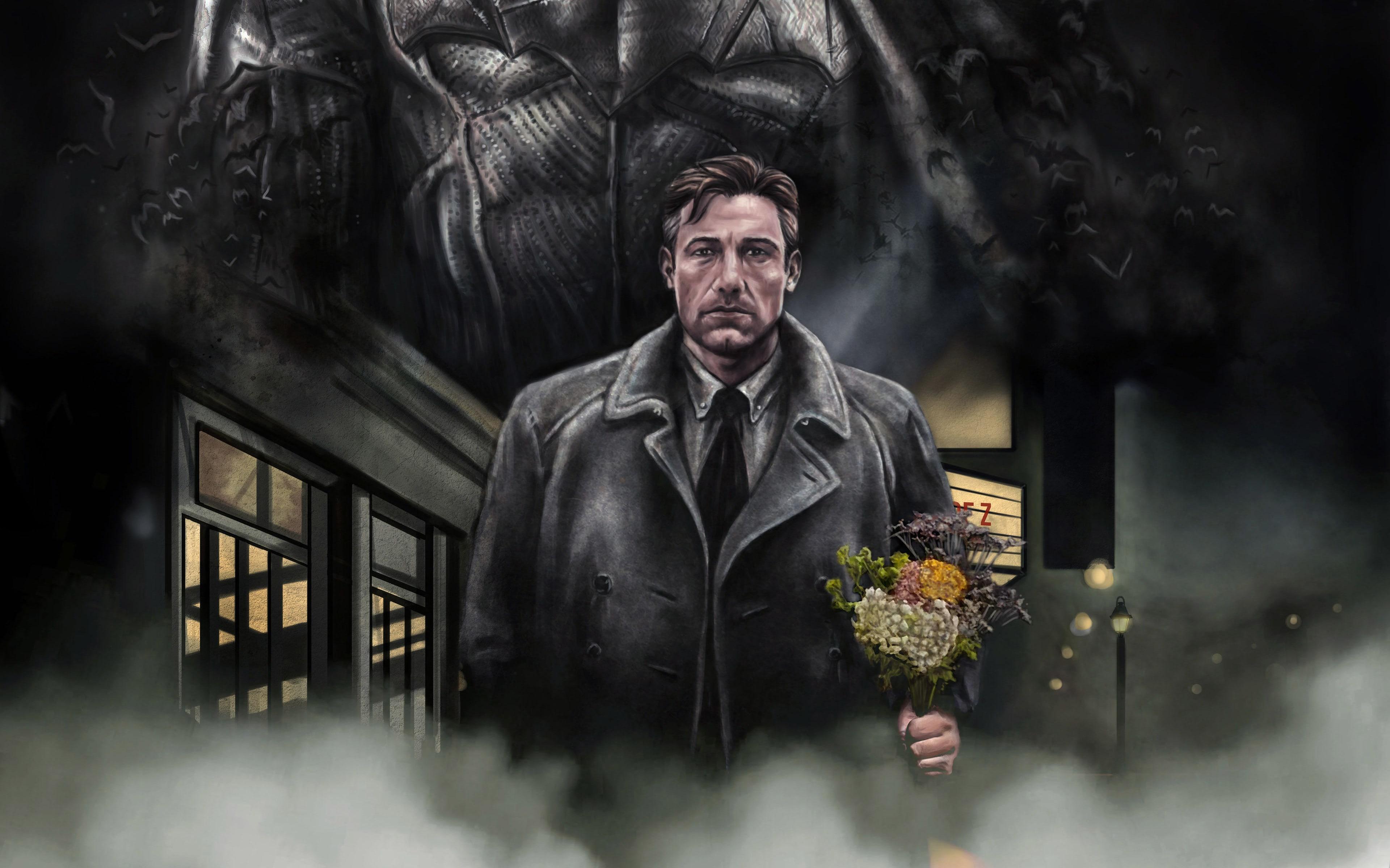 3840x2400 Dc Comics Ben Affleck Batman Artwork Wallpaper and Free